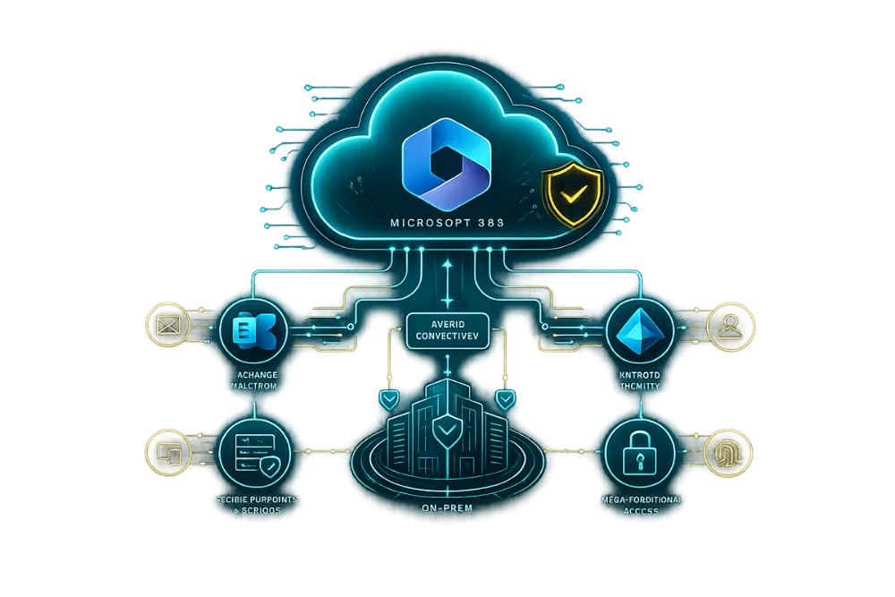Microsoft 365 & Exchange architecture — Tan Tech managed cloud topology
